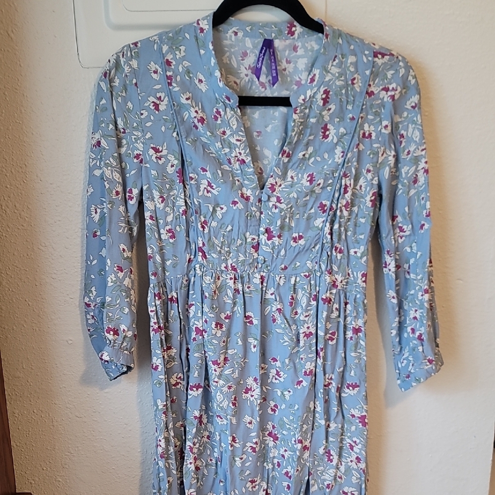 Seraphine Blue Floral Dress